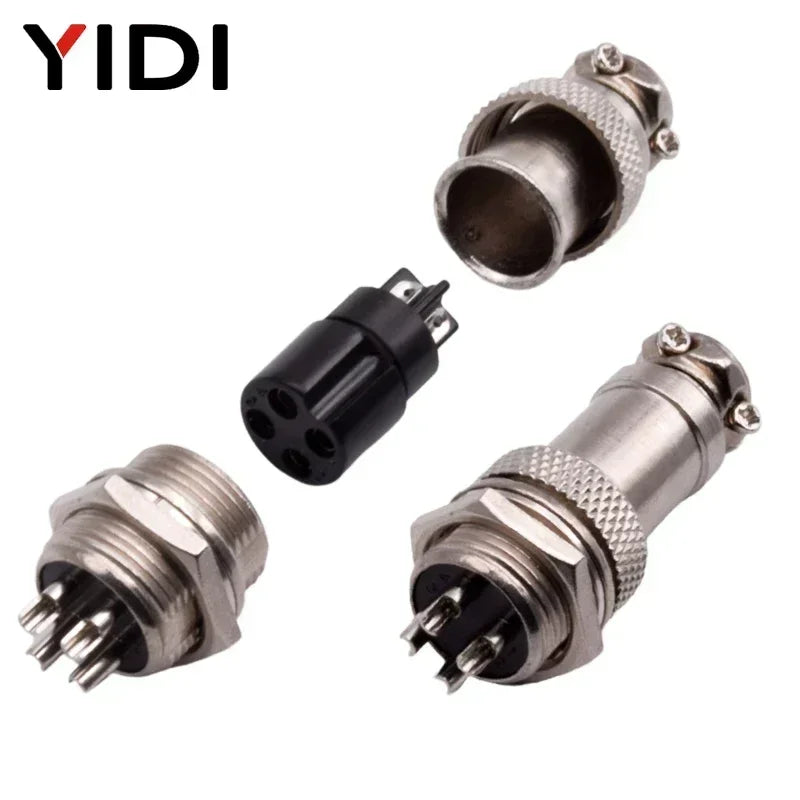 YIDI 5/10Set GX12 GX16 GX20 2 3 4 5 6 7 8 9 10 12 14 15 Pin Male Female Lc Cable Aviator Aviation Circular Connector Plug Socket