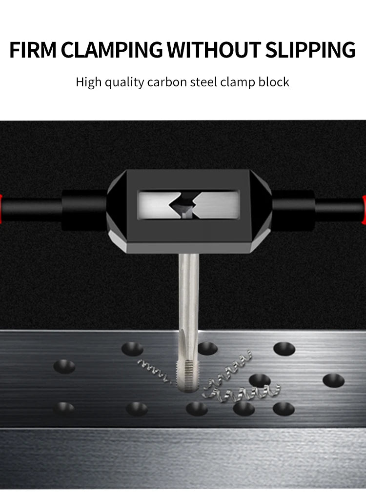 Adjustable Tap Wrench Handle for M1-M8~M9-M27 Metric Taps Superhard High Carbon Steel Tap Reamer Hand Threading Tools