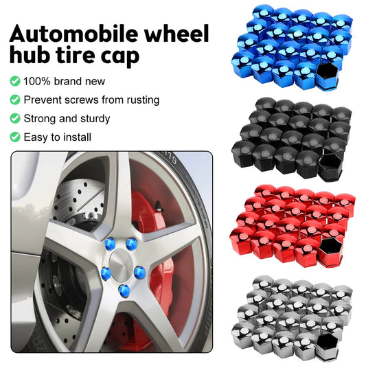 20Pcs 17/19/21mm Car Wheel Nut Caps Protection Covers Caps Anti-Rust Auto Hub Screw Cover Car Tyre Nut Bolt Exterior Decoration