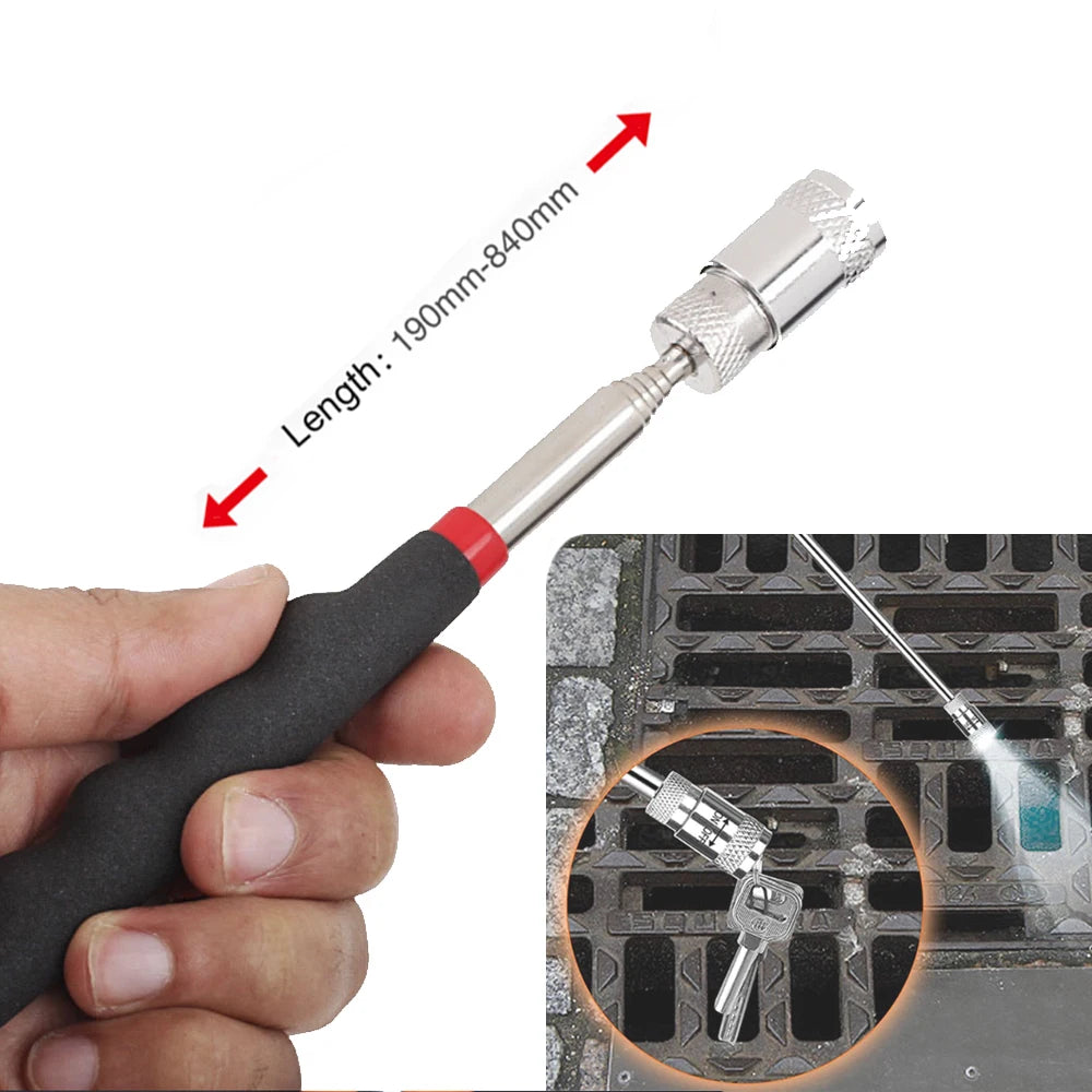 New Telescopic Magnetic Pen Metalworking Handy Tool Magnet Capacity for Picking Up Nut Bolt Adjustable Pickup Rod Stick Set