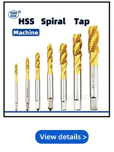 SIQICNC Right Hand Thread Tap HSS Machine Plug Tap Metric Screw Tap Drill Thread Tool M2 M3 M4 M6 M7 M8 M10 M12 M14 Hand Tools