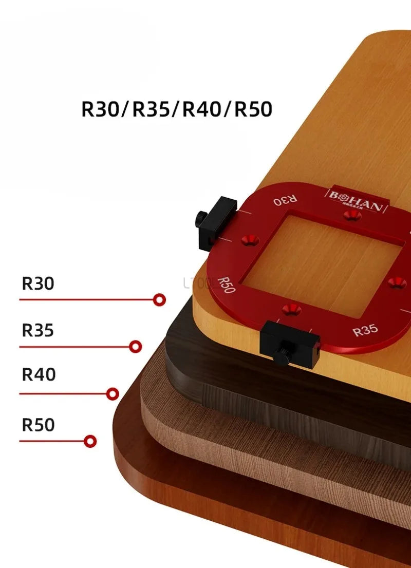 Trimming Machine Cutting Fillet Template R-angle Arc Template for Woodworking Electric Router Slotting Wardrobe Woodboard Tools