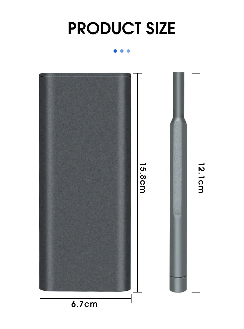 Jeu de tournevis magnétiques 25 en 1 Kit d'embouts de précision pour démontage d'ordinateur, de téléphone, d'électronique, outil de maintenance multifonctionnel 