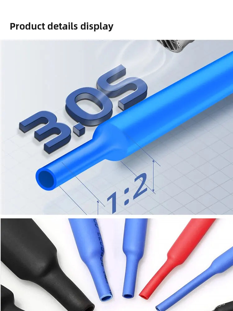 328 Pcs Heat Shrinkable Tube Insulation Environmental Protection Heat Shrinkable Combination Sleeving Electrical Cable Sleeving