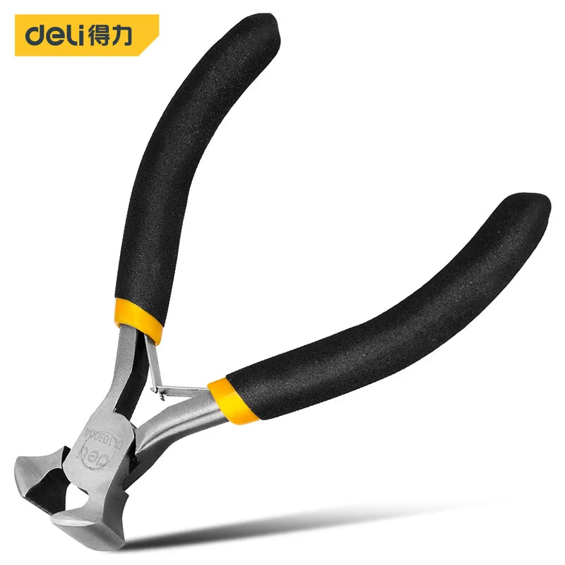 Deli 4/5/6 inch Mini Long Nose High Precision Wire Cutters Anti-slip Handle Design Multi-function Electrician Repair Hand Pliers