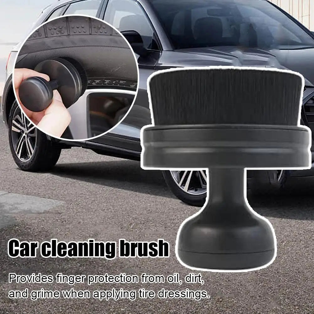 Auto Detail Brush Portable Car Cleaning Auto Detailing High Density Brush for Car Tire Dust Removal Shine Polish Wax Care Tools