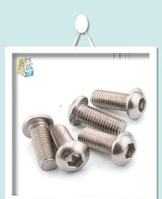 M2 M2.5 M3 M4 M5 M6 M8 M10 Grade 10.9 Alloy Steel Screws Hex Socket Round Head Cap Black Screw Furniture Fastener Bolt