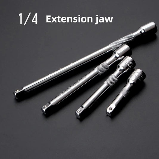 Socket Ratchet Wrench Extension Bar 1/4\" 50/75/100/150mm Ratchet Wrench Socket Extender Hand Adjustment Hand Tools