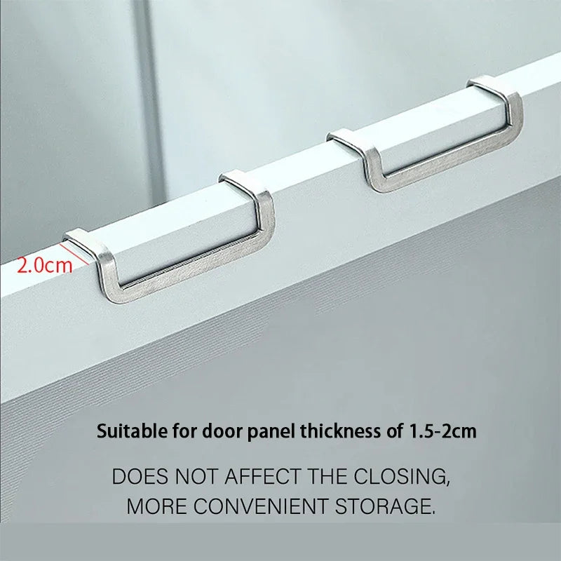 304 Stainless Steel Hook Free Punching Double S-Shape Hook Kitchen Bathroom Cabinet Door Back Type Coat Towel Storage Hanger