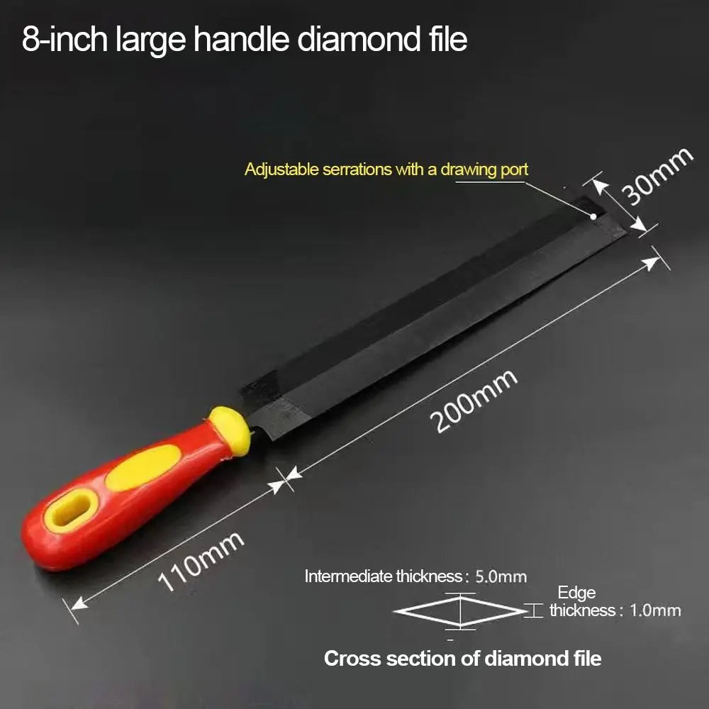 1Pcs 6/8inches Diamond-Shaped Files Saw Files Hand Saw For Sharpening Straightening Wood Carving Metal Glass Grinding Tool