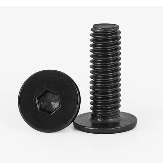 10-50Pcs M2 M2.5 M3 M4 M5 M6 CM Black Stainless Steel Hex Hexagon Socket Ultra Thin Super Low Flat Head Allen Cap Screw Bolt