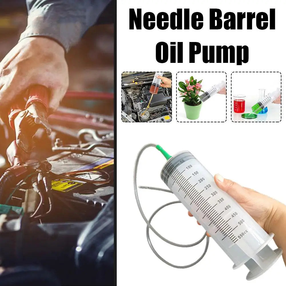 Large Capacity Syringes Reusable Needle Barrel Oil Pump with Scale Oil Suction Vacuum Syringe Pistol Pump Extractor