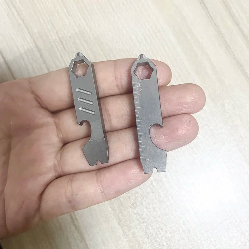 TC4 Titanium Alloy Pry Bar Mini Crowbar EDC Multifunctional Pocket Tool Outdoor Bottle Opener Exquisite Gift