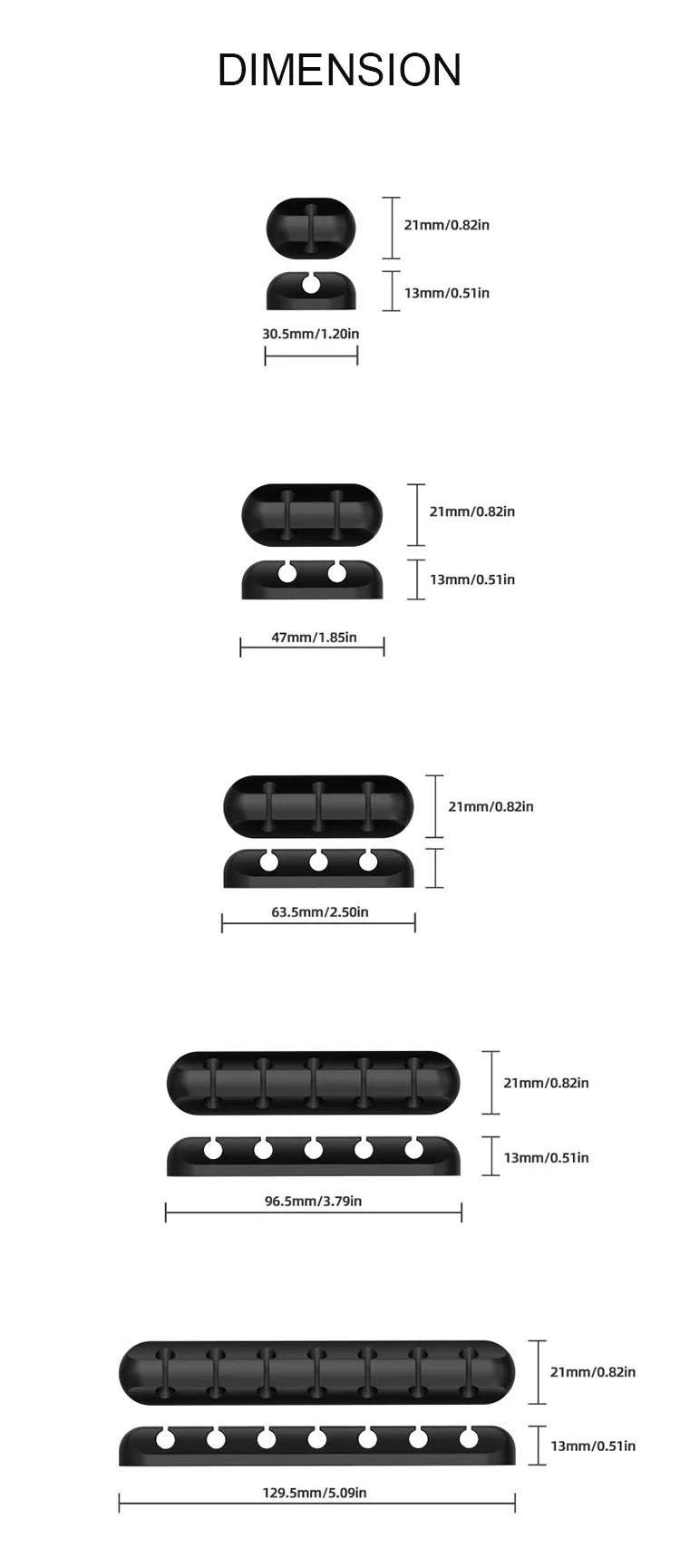 Desktop Self-adhesive Silicone Cable Organizer Earphone Mobile Phone Data Cable Multi-function Wire Winder Wall Cable Fixer