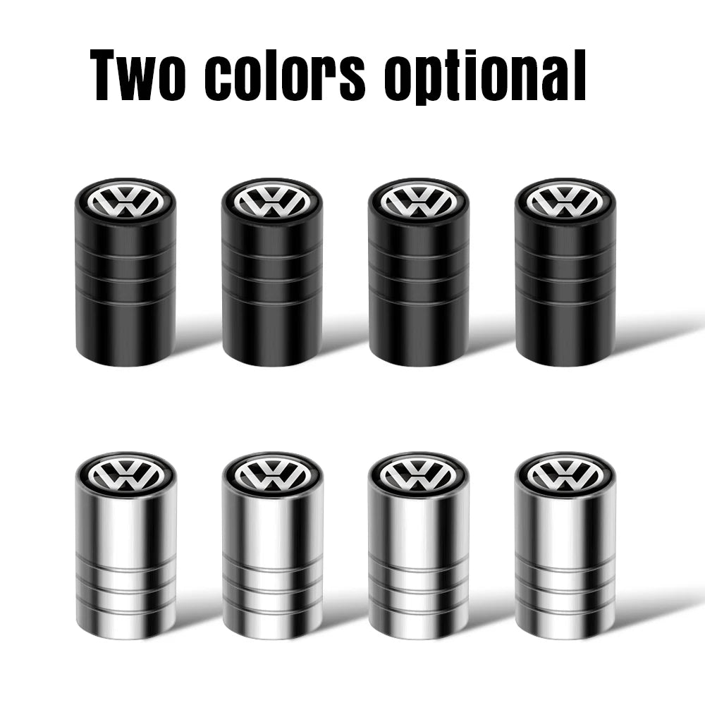 Car 3D Metal Logo Wheel Stem Air Valve Caps Tire Dust Cover For Volkswagen VW GTI R Golf 7 Polo Tiguan Passat Jetta Lavida Rline