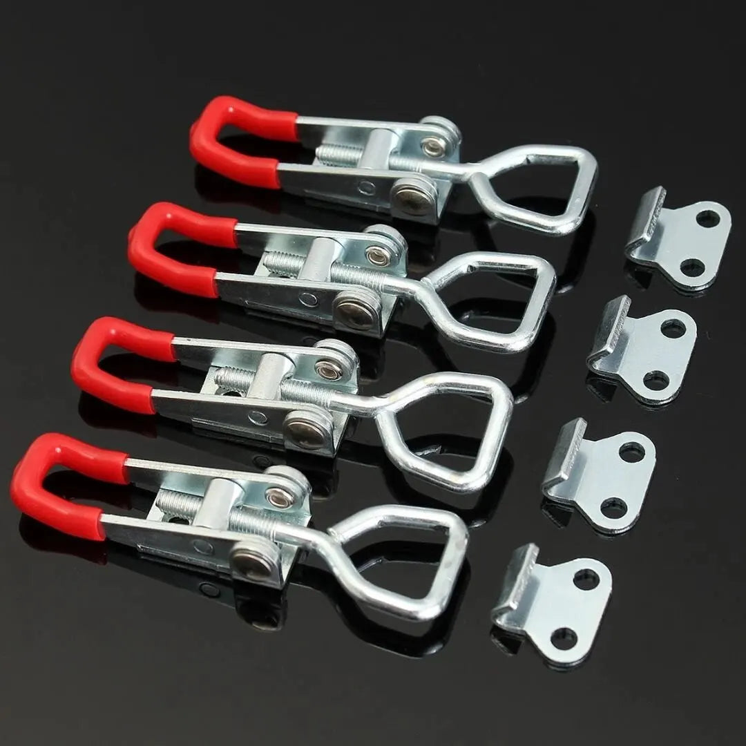 2/5pcs Adjustable Toggle Clamp Latch Heavy Duty Toggle Latches Holding Capacity Pull Latch Clamp For Smoker Lid Jig Tool Box Cas