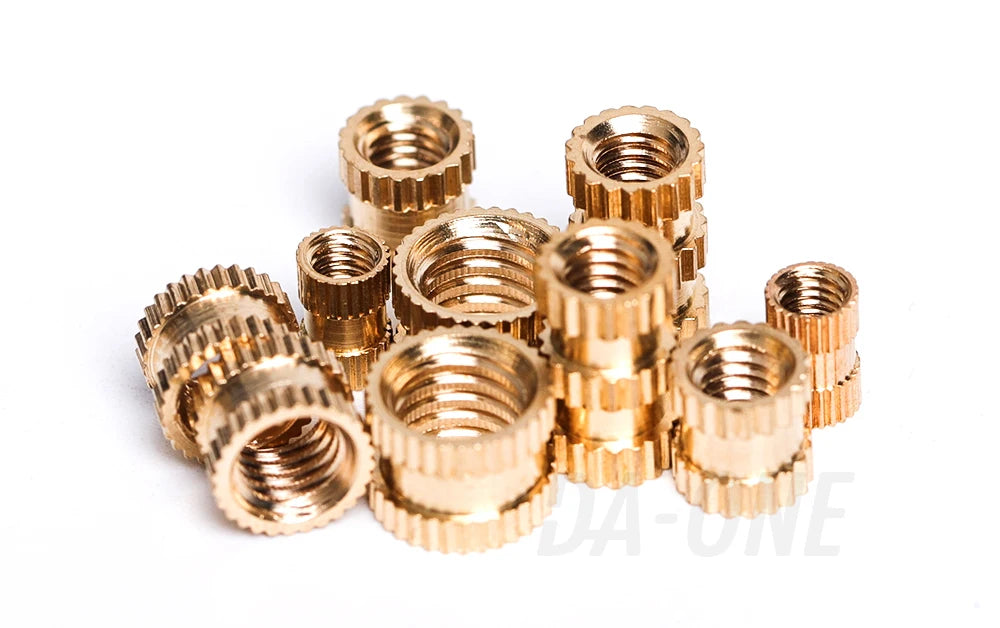 Brass Heat Set Insert Nut Hot Melt Nuts insert Thread Knurled Embedment Copper Nut Assortment Kit for Attach 3D Prints M2-M6