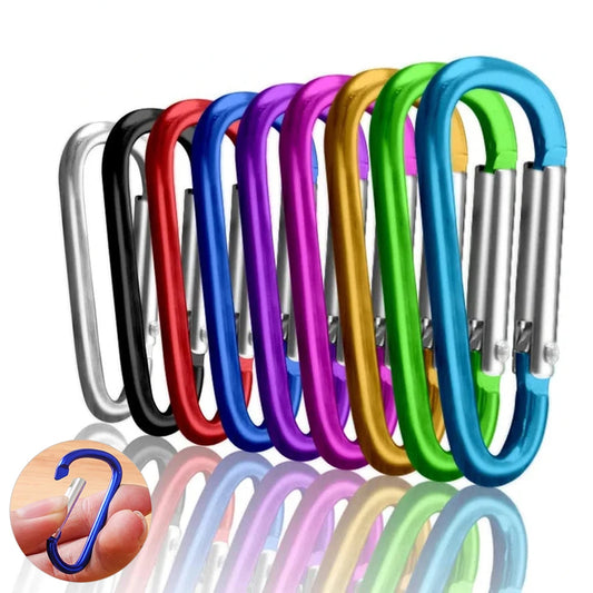 Mini-Karabiner-Schlüsselanhänger aus Aluminiumlegierung, D-Ring-Schnalle, Feder-Schnappclip-Haken, Schlüsselanhänger-Karabiner für Schlüssel, Outdoor-Camping-Werkzeuge