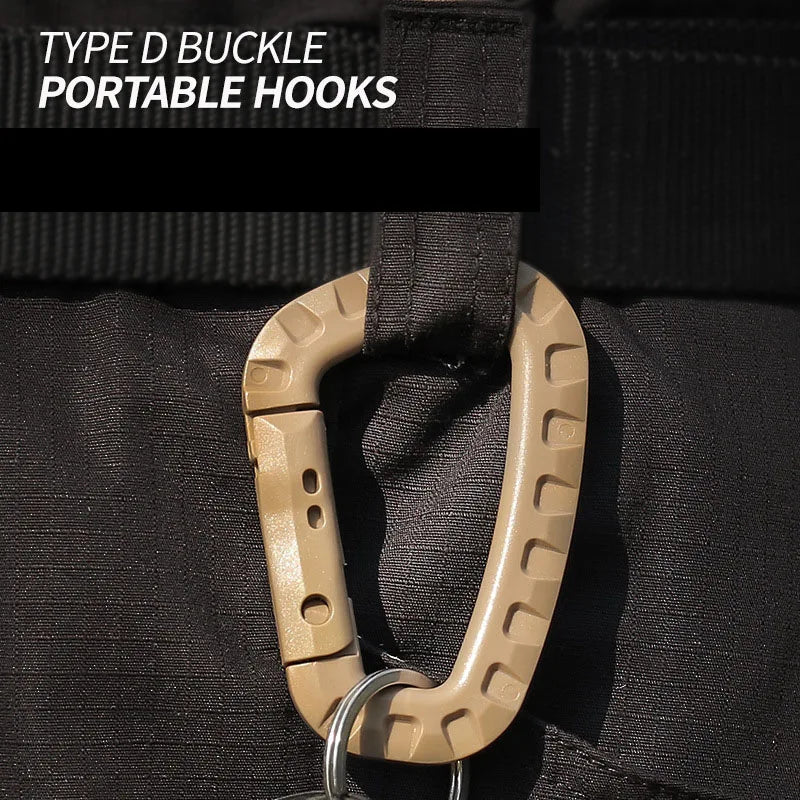 Outdoor Medium Tactical Carabiner ITW Molle Buckle Hook Backpack Molle System D Buckle Sports Camping Climbing Accessories