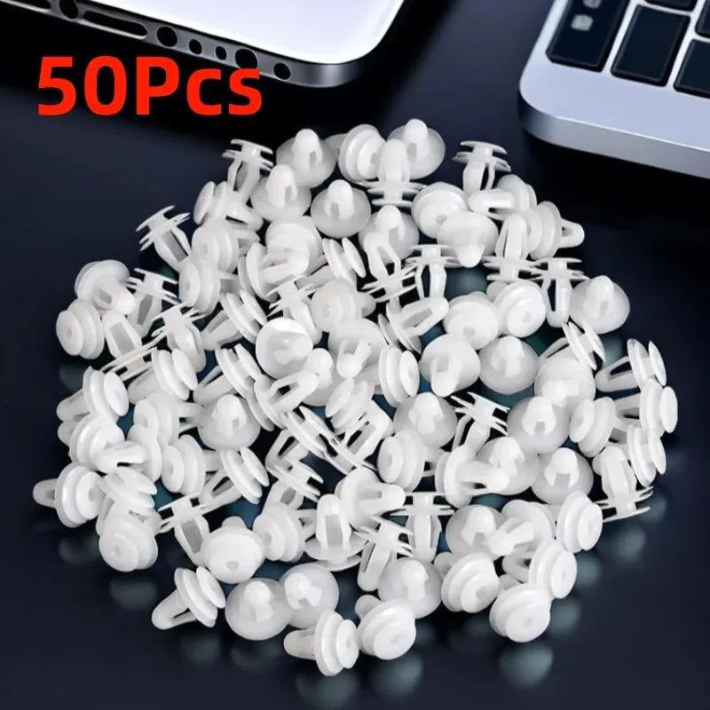 50Pcs 9mm Car Fastening Clips Universal Automobile Bumpers Hole Door Panel Clip Auto Body Push Retainer Pin Rivet Car Accessorie