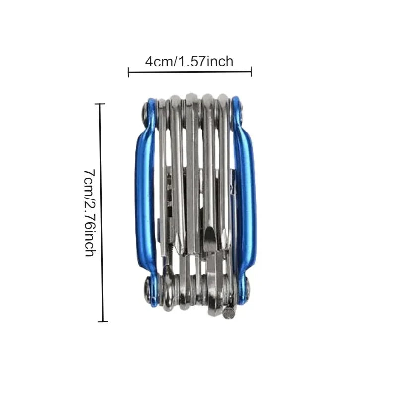 11 in 1 Bicycle Multi Tool Chain Splitter Cutter Multifunction For MTB Mountain Road Bike Wrench Screwdriver Repair Multitool