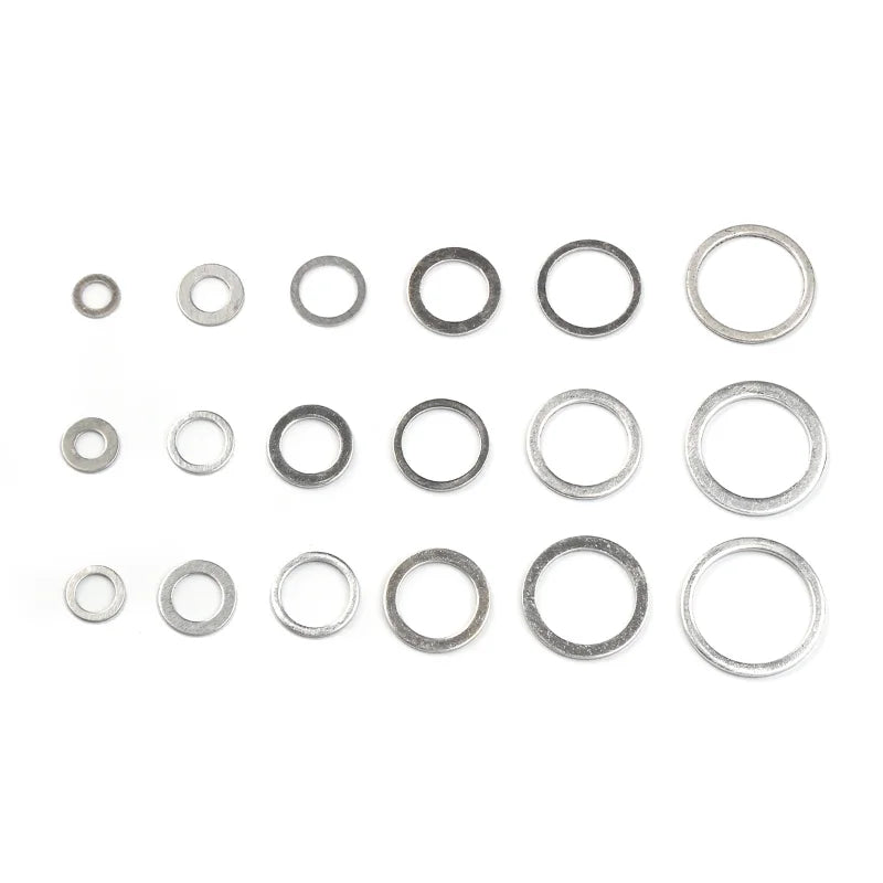 200/320/360/450/540pcs Box Set Washer Automotive Metric Oil Drain Plug Gaskets Aluminum Flat Washer Combination Fasteners Kit - ToolFlx