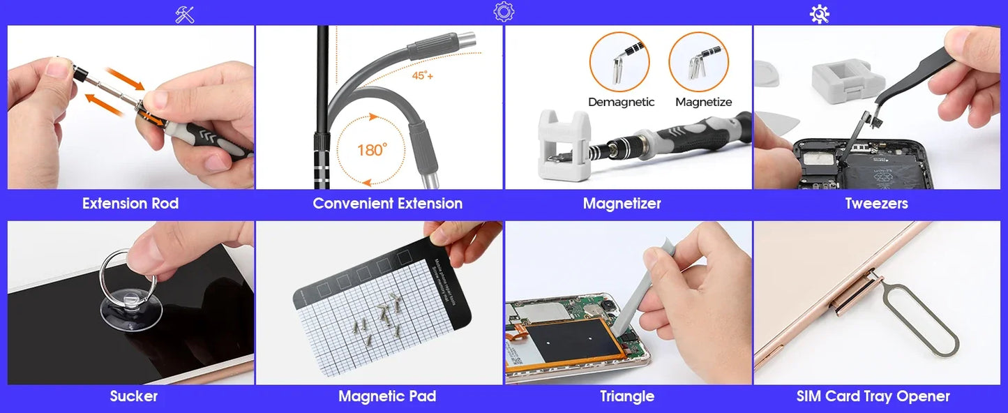 115 in 1 multi-function screwdriver set watch dismantling machine repair screw screwdriver special screwdriver tool set