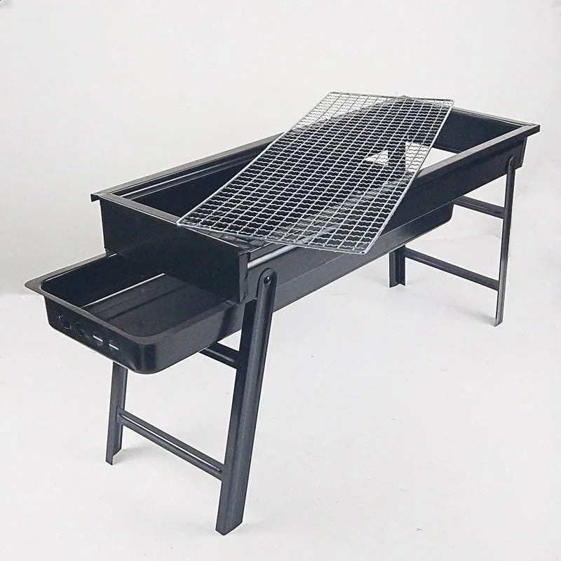 New Large BBQ Barbecue Grill Folding Portable Charcoal Outdoor Camping Picnic Burner Foldable Charcoal Camping Barbecue Oven