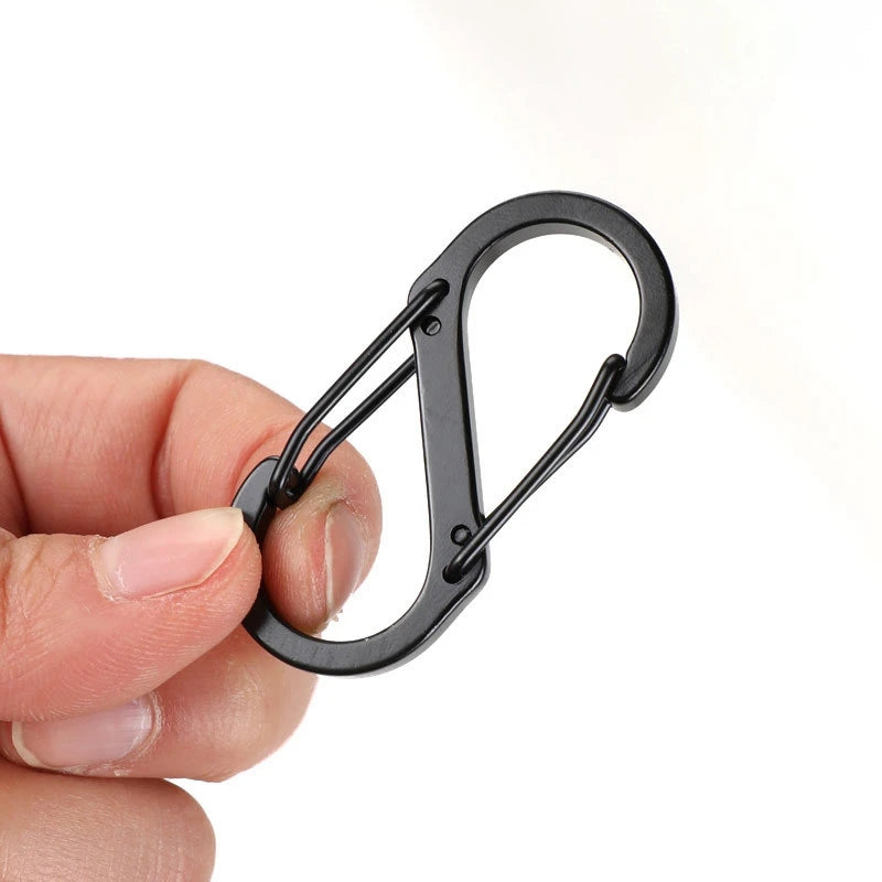 5PCS Carabiner Clip Camping Equipment Aluminium Alloy Hiking Carabiner Clip Keychain Tactical Keychain Carabiner Buckle Rope