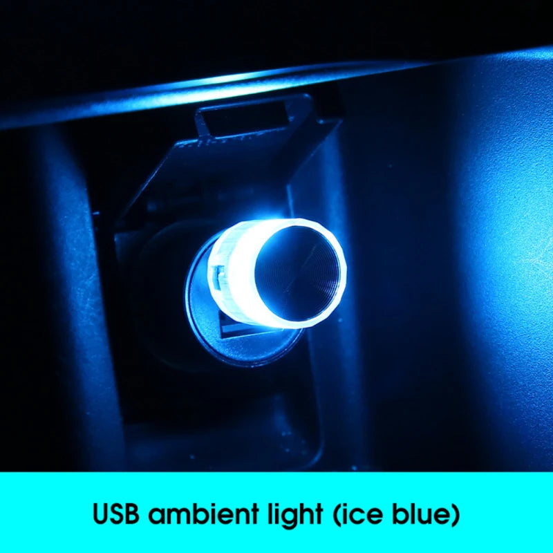 Mini USB LED Car Light Ambient Night Light Decorative Neon Lamp Auto Interior Atmosphere Emergency PC Mobile Power Charging