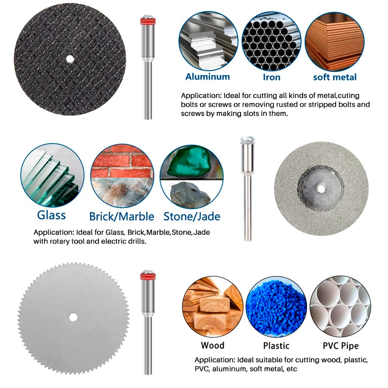 CMCP HSS Cutting Discs HSS Mini Circular Saw Blade Metal Cutting Disc For Dremel Mini Drill Bit Rotary Tool Accessories