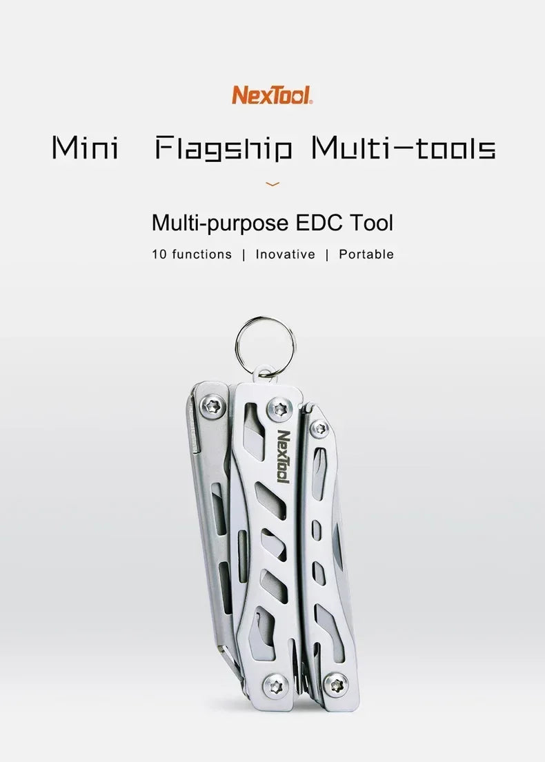 NexTool Mini Flagship 10 IN 1 Multifunktions-EDC-Klapphandwerkzeuge Taschenzange Schraubendreher Flaschenöffner Outdoor-Multitool 