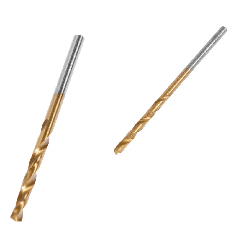 50pcs High Speed Steel Ti-plated Twist Bit Titanium Coated Drill Bits Tool High Quality Power Tools 1mm 1.5mm 2mm 2.5mm 3mm