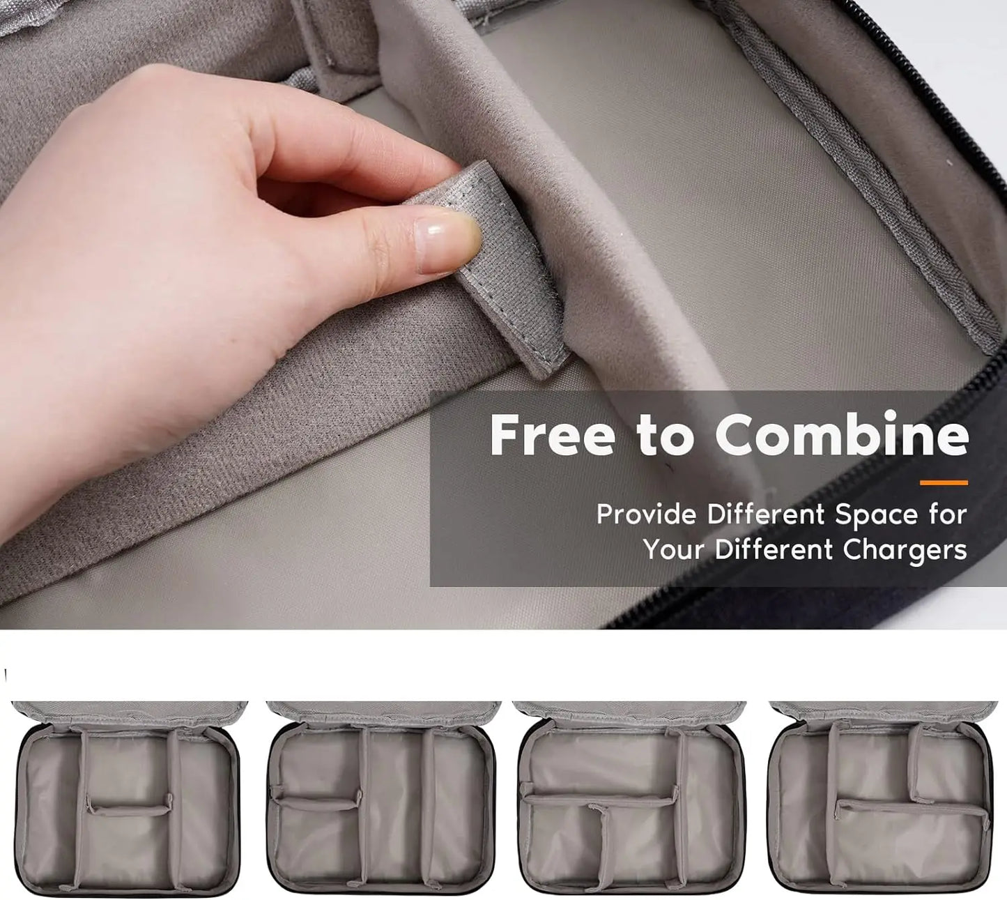 Cable Storage Bag Waterproof Digital Electronic Organizer Portable USB Data Line Charger Plug Storage Bag Travel Cable Organizer