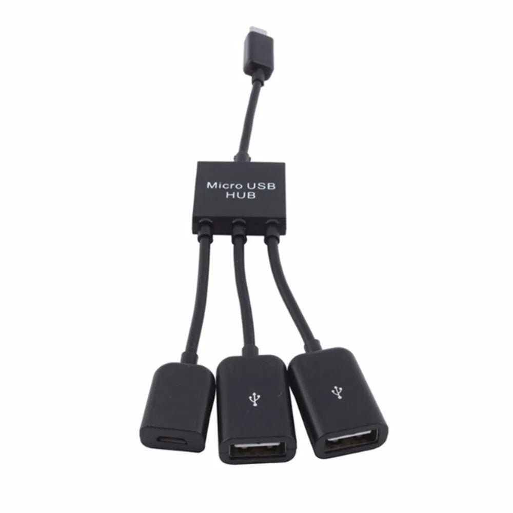 Câble de charge et d'alimentation OTG 3/4 ports Micro USB, adaptateur de connecteur répartiteur pour smartphone, ordinateur, tablette, PC, câble de données 