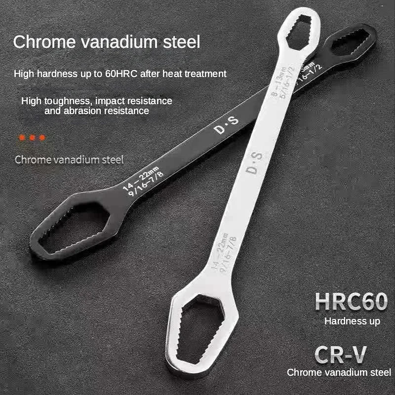 8-22mm Universal Torx Wrench Self-tightening Adjustable Glasses Wrench Board Double-head Torx Spanner Hand Tools for Factory