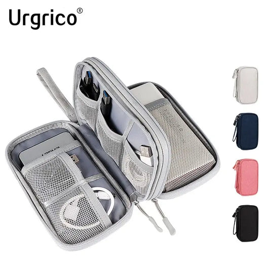 Data Cable Storage Bag Waterproof Portable Carry Case Multi-Layers Storage Bag Travel Organizer Bag for Cable Cord USB Charger