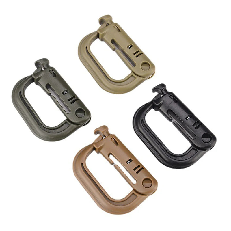 5 STÜCKE Grimloc Molle Karabiner D Sicherungsring Kunststoffclip Schnappring Schnalle Karabiner Schlüsselanhänger Verschluss Tasche Schnalle