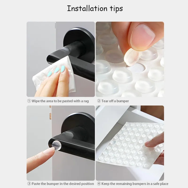 Strong Self-Adhesive Clear Door Stopper Rubber Damper Buffer Cabinet Bumpers Furniture Dots Cushion Protective Pads Tiny Bumpons