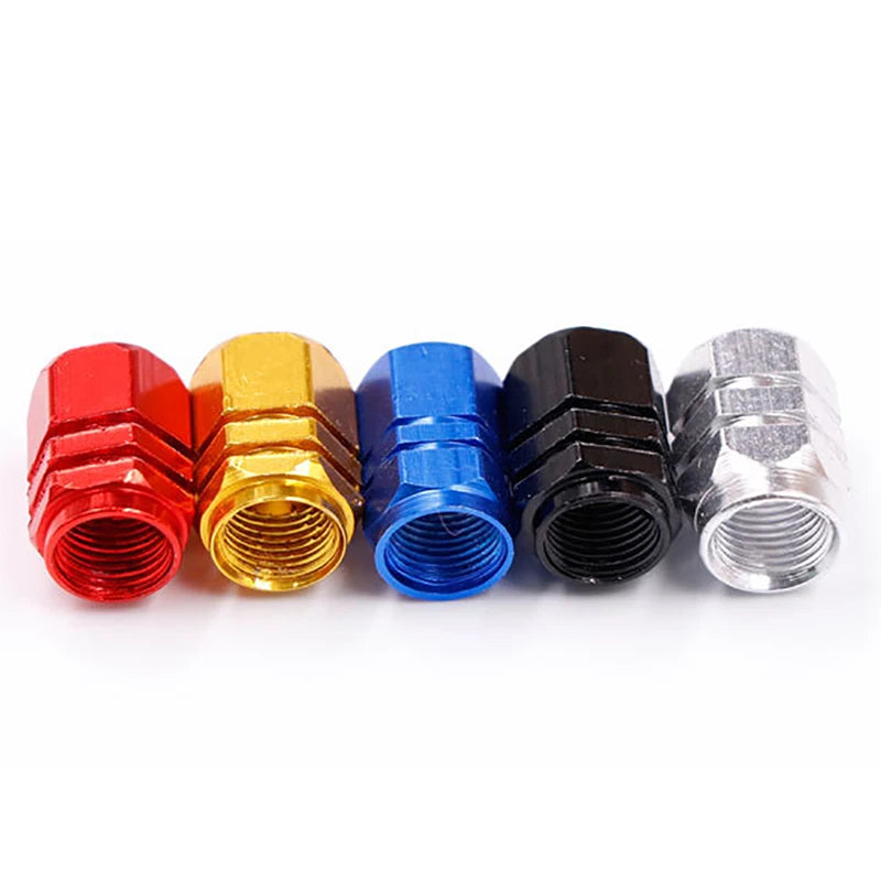 4Pcs Aluminum Alloy Car Wheel Tire Valve Caps Tyre Rim Stem Covers Airdust Waterproof For Automobiles Motorcycles Accessories