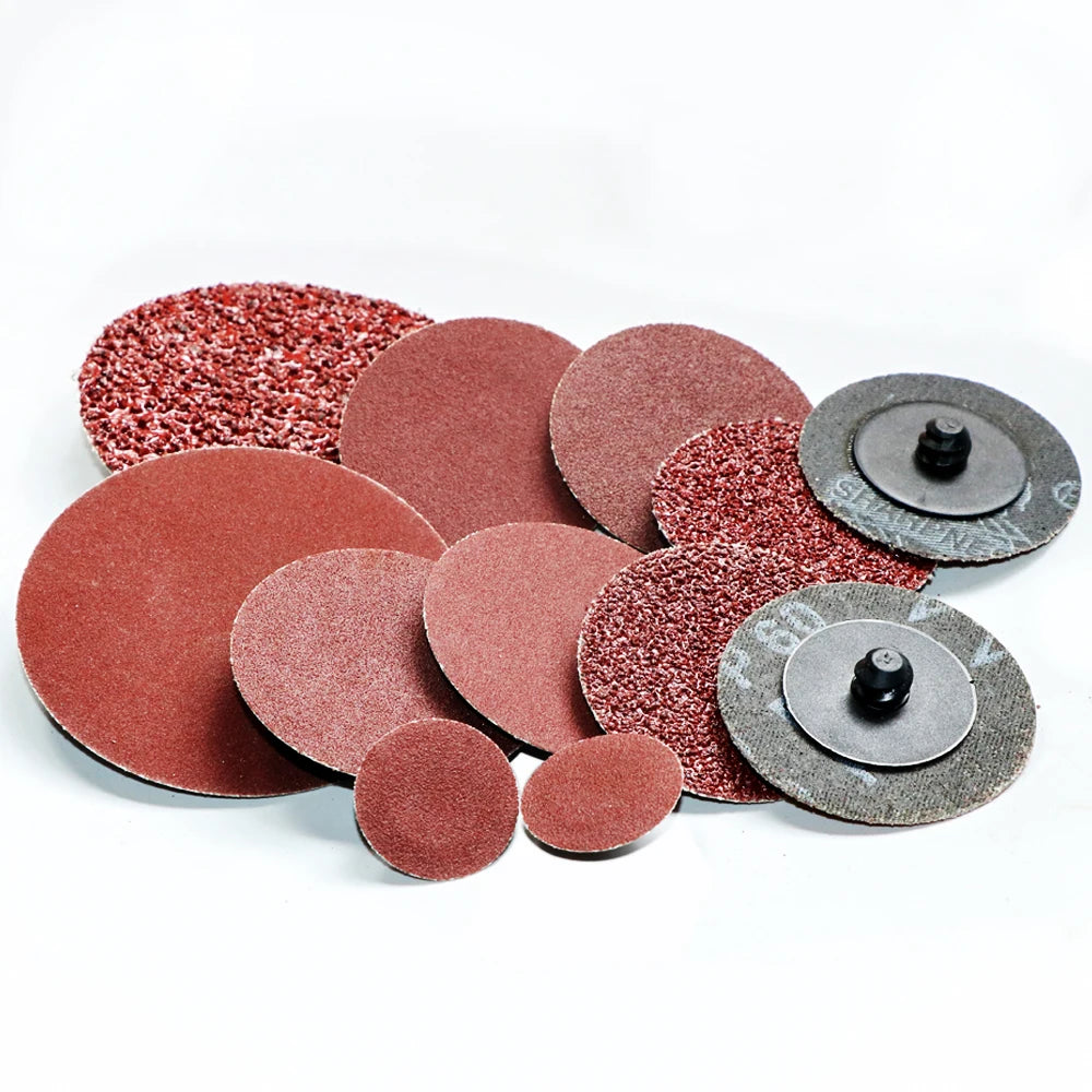 25/50/75mm Roll Lock R-Type Quick Change Discs Red Grain Sanding Disc Metal Surface Conditioning Die Grinder Accessories