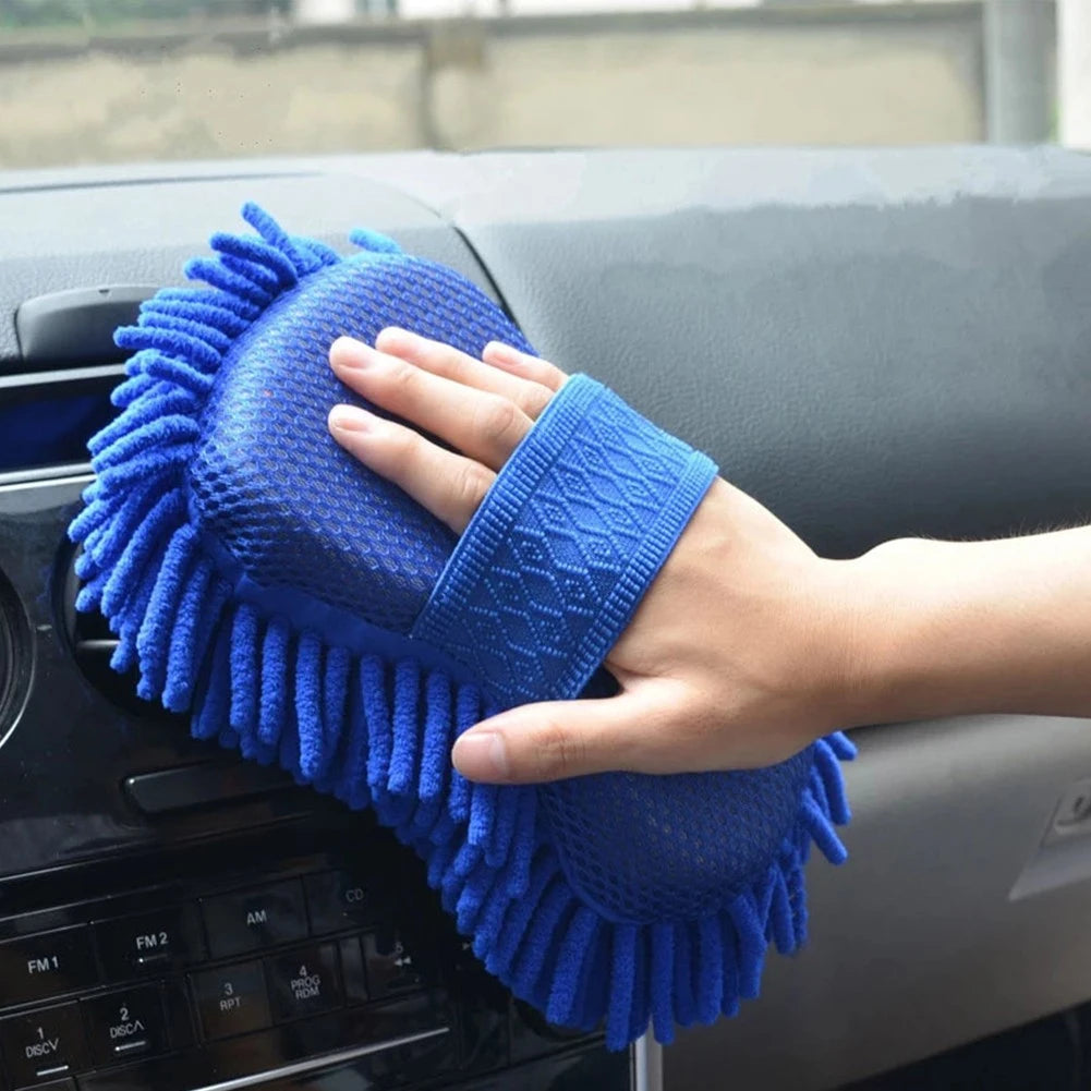 Car Cleaning Sponge Car Wash Care Washing Brush Pad Cleaning Tool Microfiber Polishing Dusting Scratch-free Washing Cars Floors