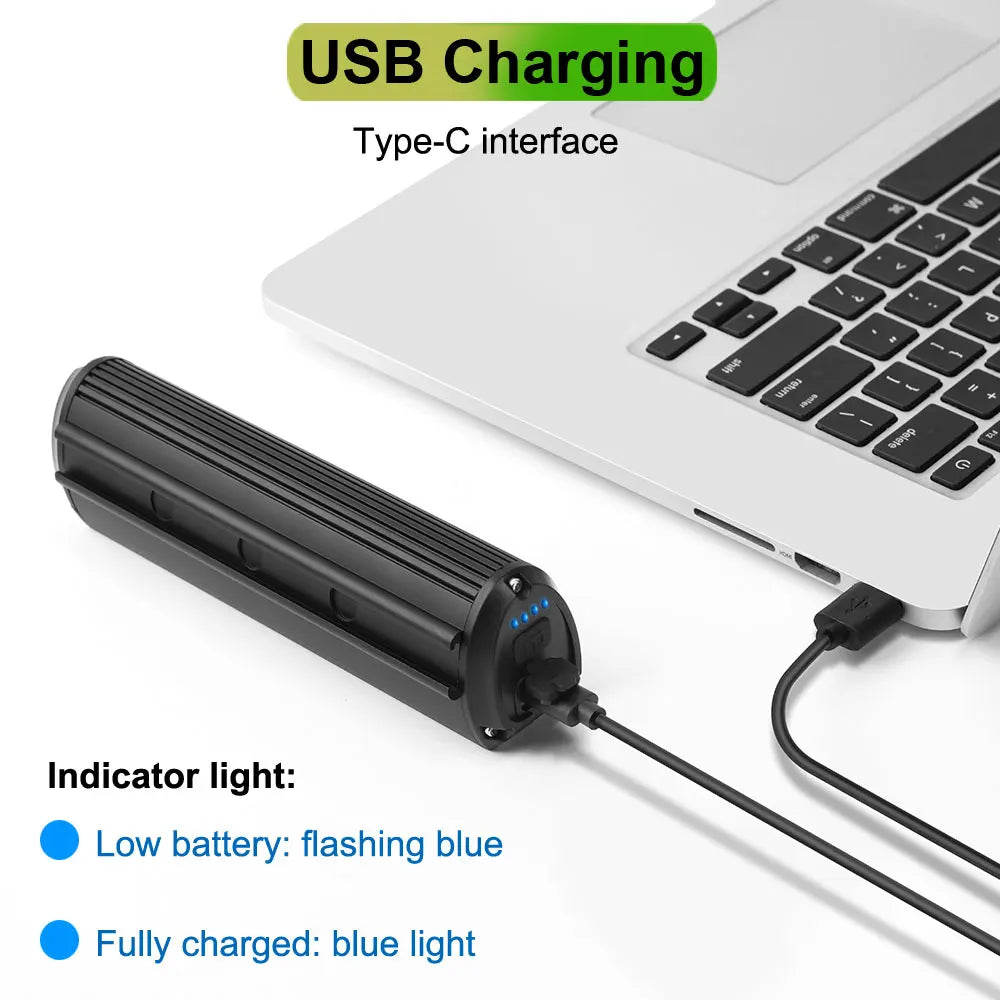 NEWBOLER Fahrradlicht vorne 10000 mAh Fahrradlicht 6000 Lumen wasserdichte Taschenlampe USB-Aufladung MTB Rennradlampe Zubehör 