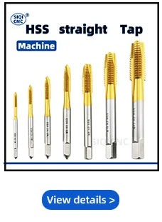 SIQICNC Right Hand Thread Tap HSS Machine Plug Tap Metric Screw Tap Drill Thread Tool M2 M3 M4 M6 M7 M8 M10 M12 M14 Hand Tools