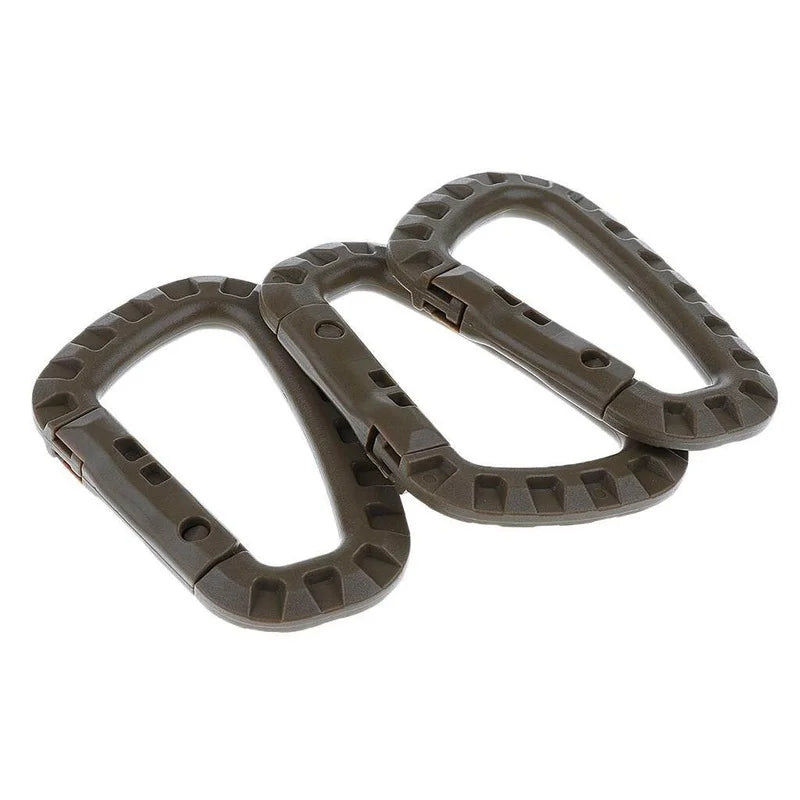 6x Mousqueton tactique Carabina Karabiner Clip Plastique Cadet Randonnée Camping 