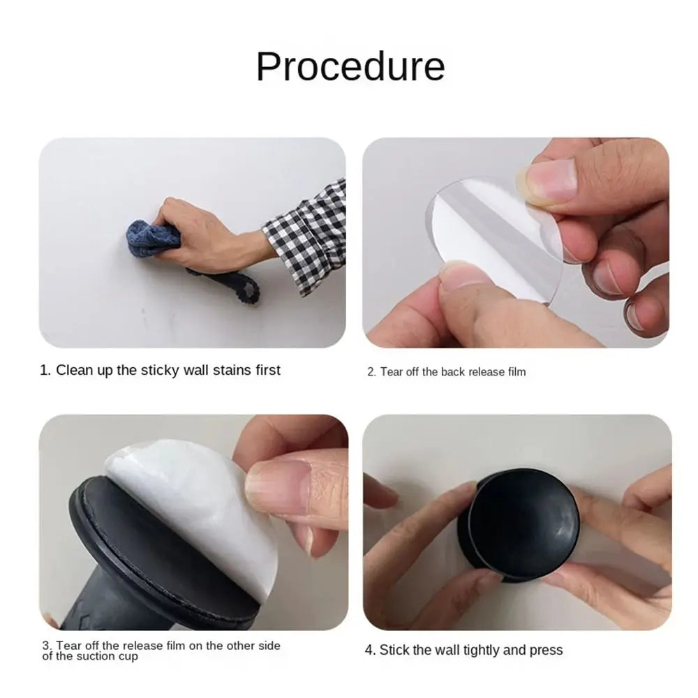 Silicone Mute DIY Self Adhesive Door Stopper Bumper Door Suction Door Rear Retainer Wall Protectors Hidden Door Holders