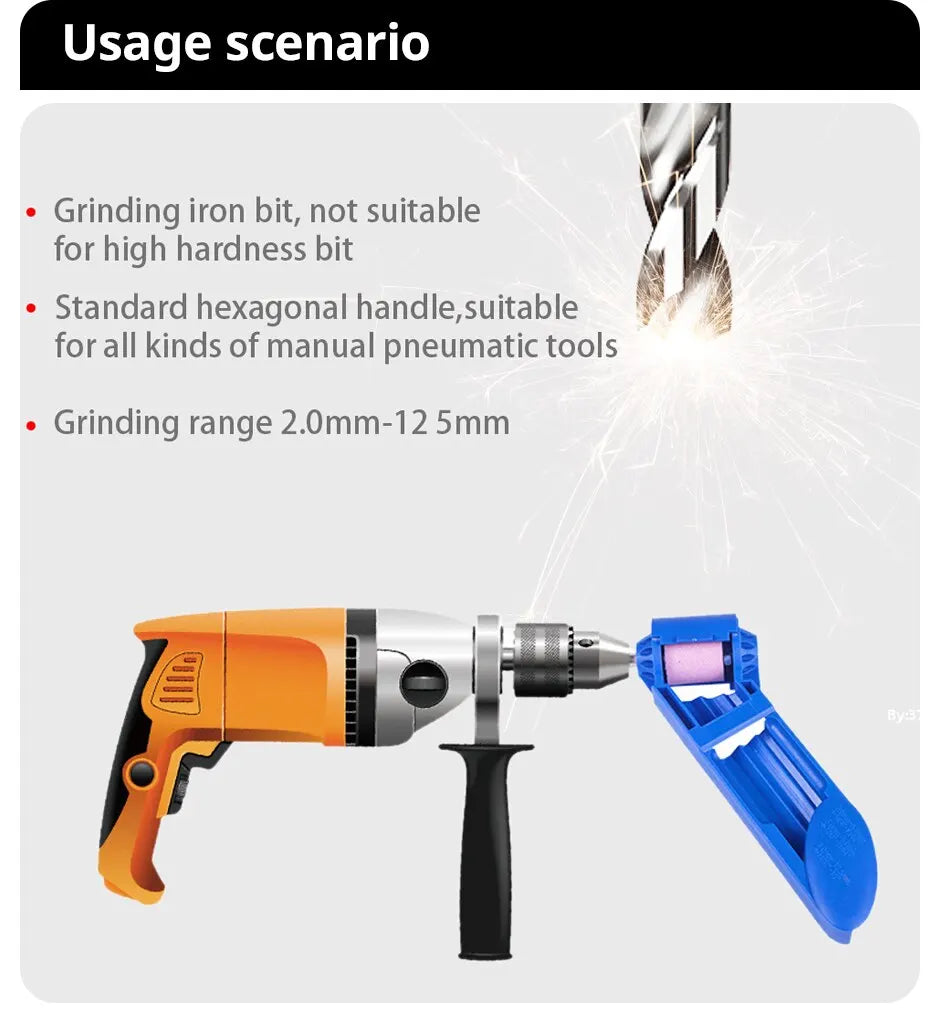 3 stücke 2,0 12,5mm Tragbare Bohrer Spitzer Korund Schleifen Rad Bit Power Werkzeuge Twist Bohrer Schärfen Schleifen Maschine 