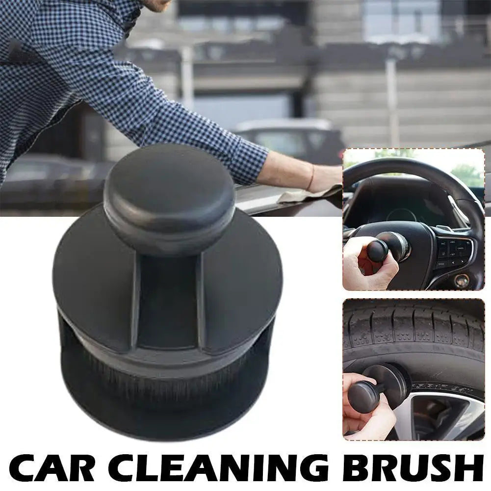 Auto Detail Brush Portable Car Cleaning Auto Detailing High Density Brush for Car Tire Dust Removal Shine Polish Wax Care Tools