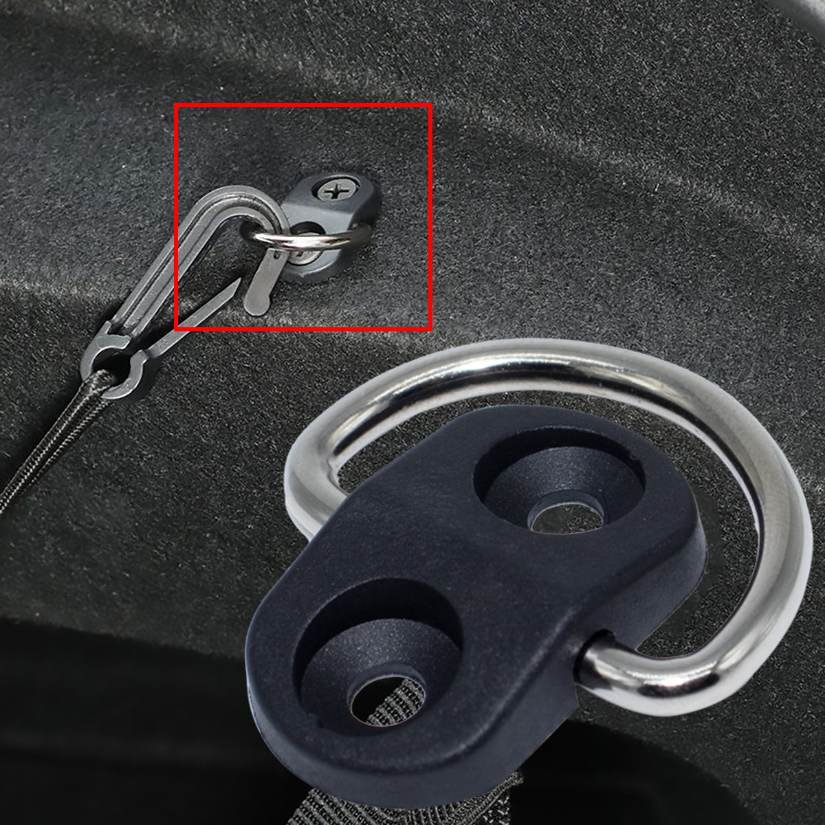 4set Cargo Net Floor Hook Accessories Rear Trunk Boot Cargo Floor Net Tie Down Hook Ring Loop Hanging Flat Screen Net Fixing Kit