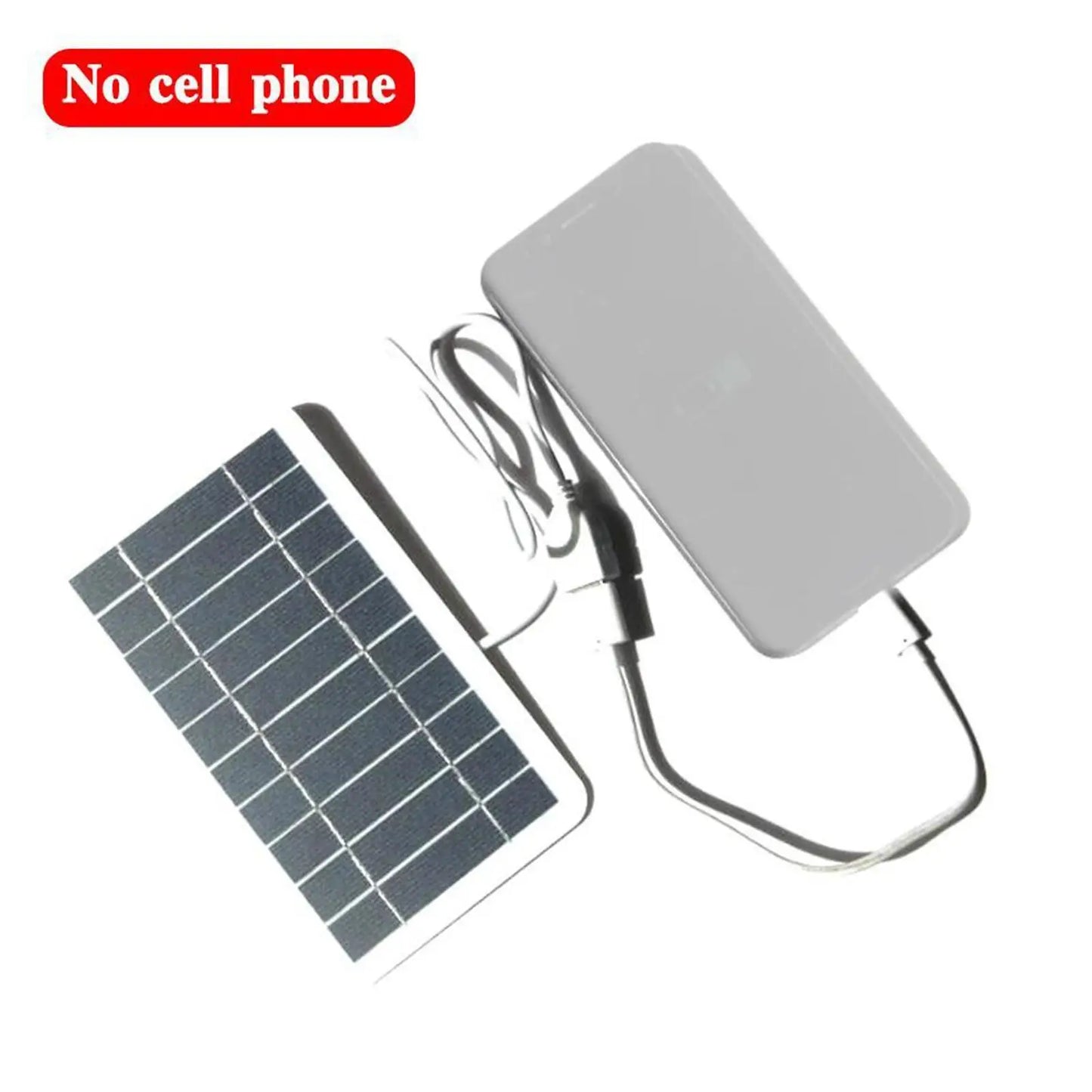 Tragbares Solarpanel, 5 V, 2 W, Solarplatte mit USB-sicherer Ladung, stabilisierendes Batterieladegerät für Power Bank, Telefon, Outdoor, Camping, Zuhause 